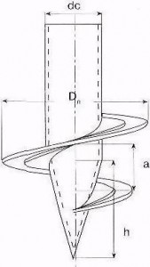 Чертеж винтовой сваи